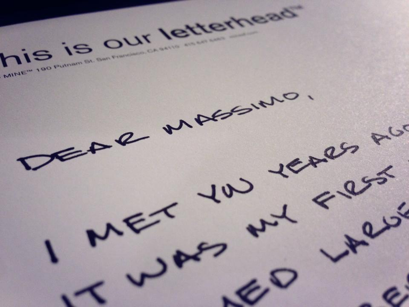 Illustration for article titled Dear Massimo: 12 Designers Who Penned Letters To Their Hero